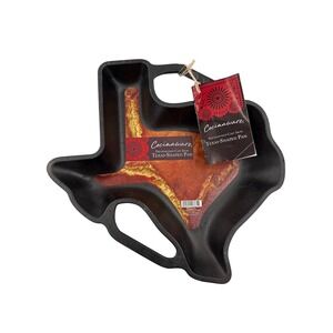 Cocinaware Pan Unisex OS Black Texas-Shaped Pan Cast Iron Pre-Seasoned Skillet
